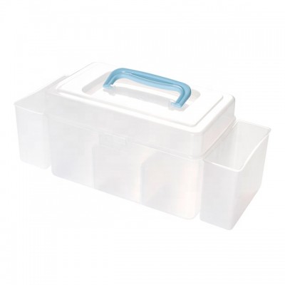 Tourism Portable Transparent Plastic Tool Mini Desktop Storage Box Jewelry Eco-friendly Medicine Box with Good Shape with Handle