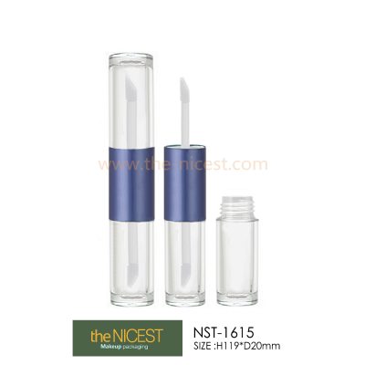 Double-end transparent lipgloss tube with big volume