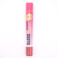 empty cosmetic packaging 10ml clear PE material plastic soft lip gloss squeeze tube with pp cap